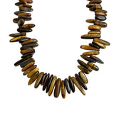 Tiger's Eye Beads Tooth Gemstone Strand