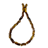 Tiger's Eye Gemstone Twisted Tube Beads 