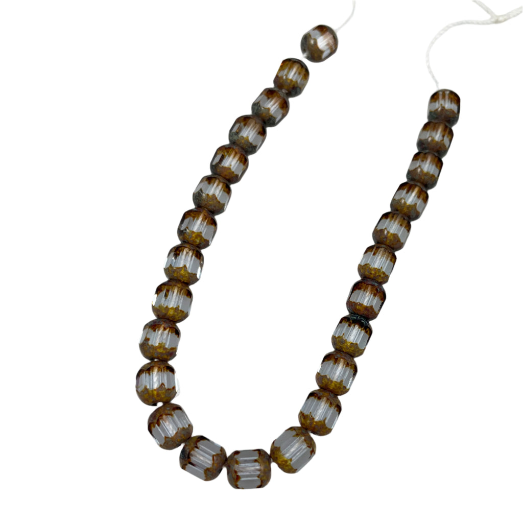 Topaz cathedral beads Vintage