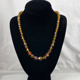 Elegant Topaz Swarovski Crystal Necklace 1950's