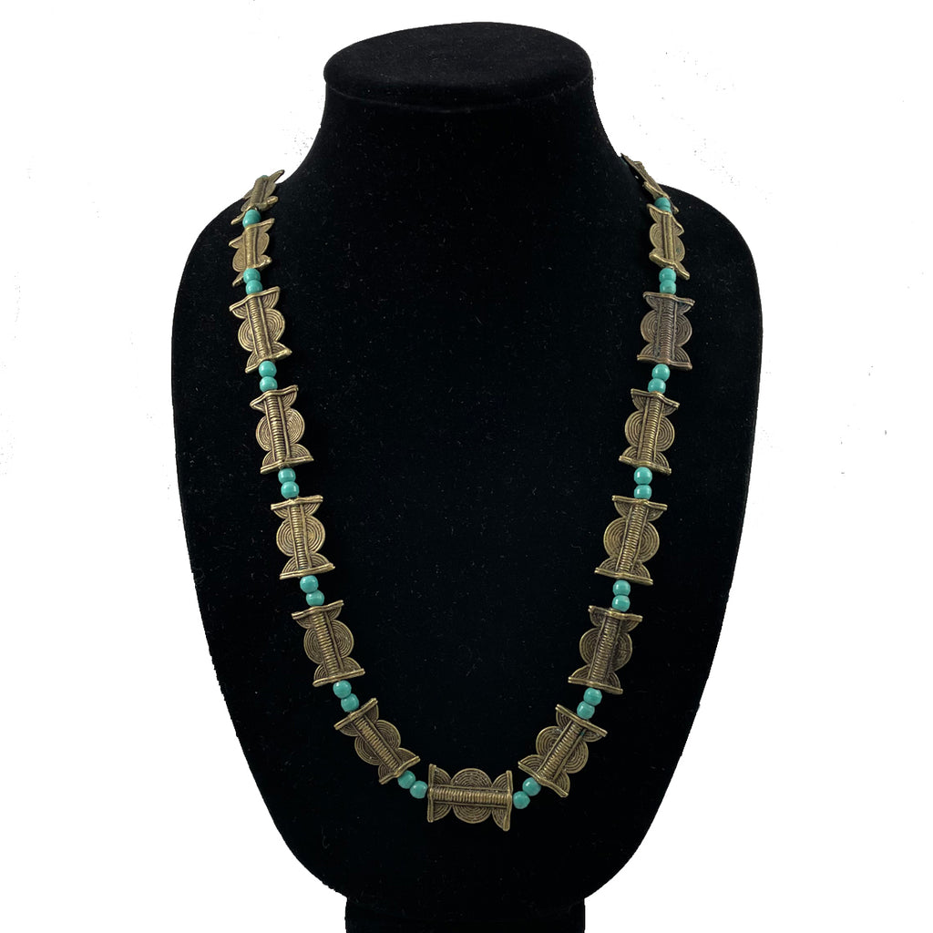 Baule Brass & Glass Trade Beads Necklace