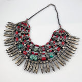 Tribal Red Coral & Turquoise Necklace Nepal