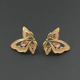 Vintage Trifari butterfly earrings