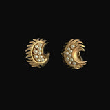 Trifari Gold & Pearl Vintage Clip On Earrings
