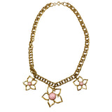 Trifari Gold Floral Necklace Vintage