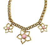 Trifari Gold Floral Necklace Vintage