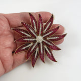 Crown Trifari Poinsettia Brooch Vintage 1950's by Philippe