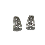 Trifari Silver Hoop Clip On Earrings Vintage