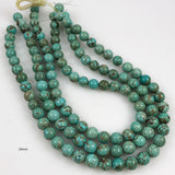 Natural Turquoise 10mm Round Beads Vintage
