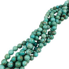 Turquoise 10mm Round Beads Vintage