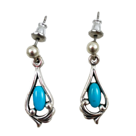 Sterling Silver Turquoise Earrings William Wheeler