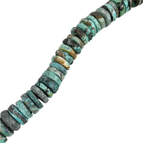 Genuine Turquoise Heishi Beads 18mm Vintage