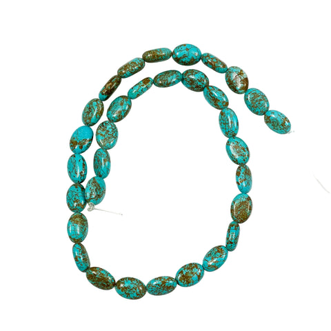 Turquoise Polished Oval Beads 13 x 9mm