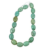 Genuine Turquoise Large Flat Oval Beads 25mm