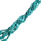 Genuine Turquoise Flat Oval Beads 18mm