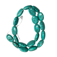 Turquoise Large Polished Oval Beads 20mm