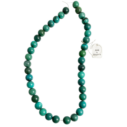 Natural Turquoise 11mm Round Beads Hong Kong