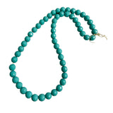 Vintage Faceted Turquoise Blue Glass Bohemian Beads 12mm
