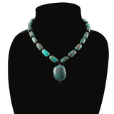 Turquoise Barrel Bead Vintage Necklace