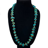 Turquoise & Sterling Silver Bead Necklace Navajo Vintage