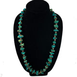 Turquoise & Sterling Silver Bead Necklace Navajo Vintage