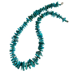 Vintage Turquoise Nugget & Sterling Necklace