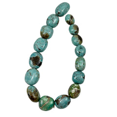 Genuine Turquoise Large Polished Oval Beads 25mm