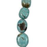 Genuine Turquoise Large Polished Oval Beads