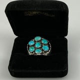 Men's Turquoise & Sterling Silver Navajo Cluster Ring 