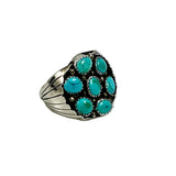Men's Turquoise & Sterling Silver Navajo Ring Size 10.5