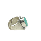 Turquoise and Sterling Silver Mexican Ring Size: 7 Signed