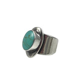 Turquoise and Sterling Silver Mexican Ring Size: 7 ATI