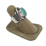Turquoise and Sterling Silver Mexican Ring Size: 7 Signed ATI