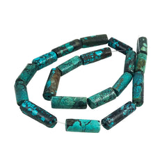 Natural Genuine Turquoise Blue Gemstone Tube Beads