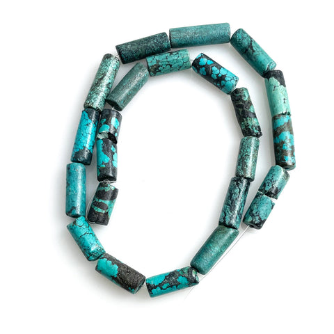 Natural Turquoise Tube Beads 