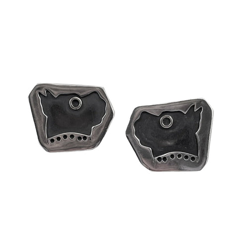 Sterling Silver Modern Dog Cufflinks by UDELL