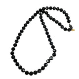 Vendome Black Faceted Crystal Necklace Vintage