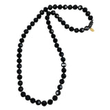 Vendome Black Faceted Crystal Necklace Vintage