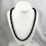 Vendome Black Faceted Crystal Necklace Vintage