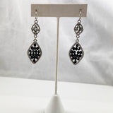 Black & Glass Silver Vera Wang Earrings