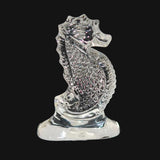 Waterford Crystal Seahorse Figurine on black