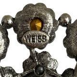 Weiss Amethyst Rhinestone Brooch & Bracelet