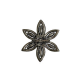 Weiss Red Rhinestone Floral Brooch Vintage Back Signature