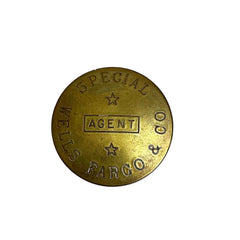 Antique Brass Wells Fargo Special Agent Pin Badge