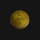 Antique Brass Wells Fargo Special Agent Pin Badge