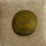 Antique Brass Wells Fargo Special Agent Pin Badge