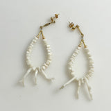 White Coral Dangle Earrings