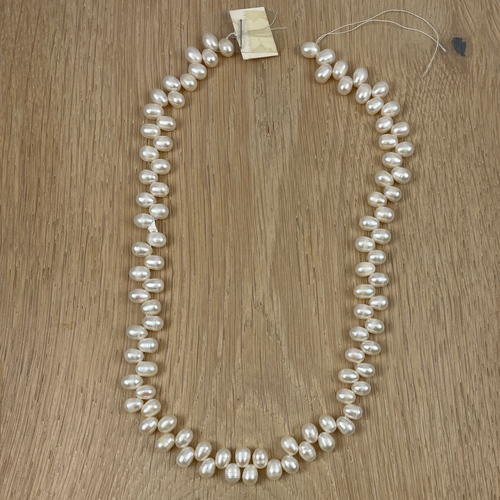 Freshwater Pearls White Top Drilled 8mm