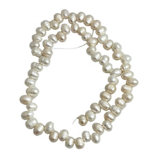 Freshwater Pearls White Top Drilled 9 x 7mm
