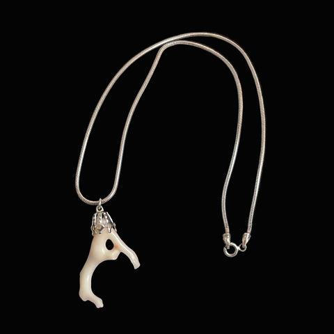 Italian Angel Skin Coral Pendant Silver Necklace